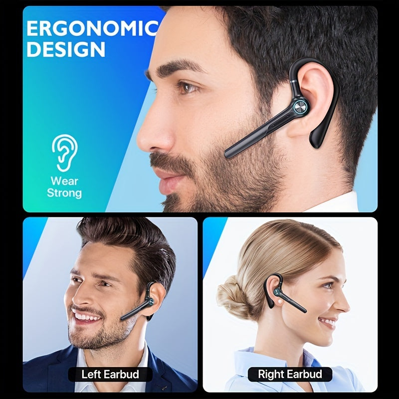 Wireless Headset with Dual Noise-Cancelling Mics