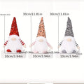 Rudolph Sequin Christmas Gnomes with LED Lights — Set of 3