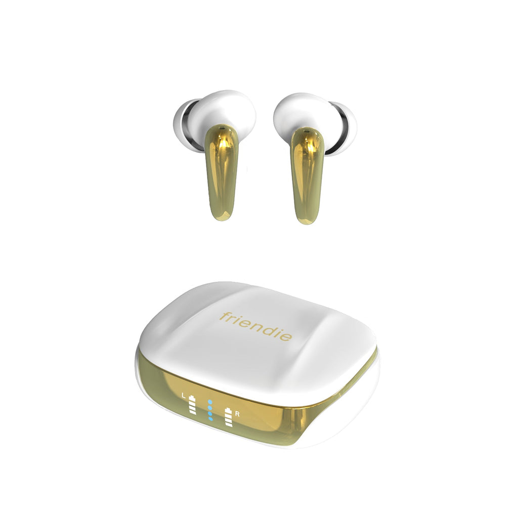 AIR Focus ANC Wireless Earbuds — Pearl White & Gold