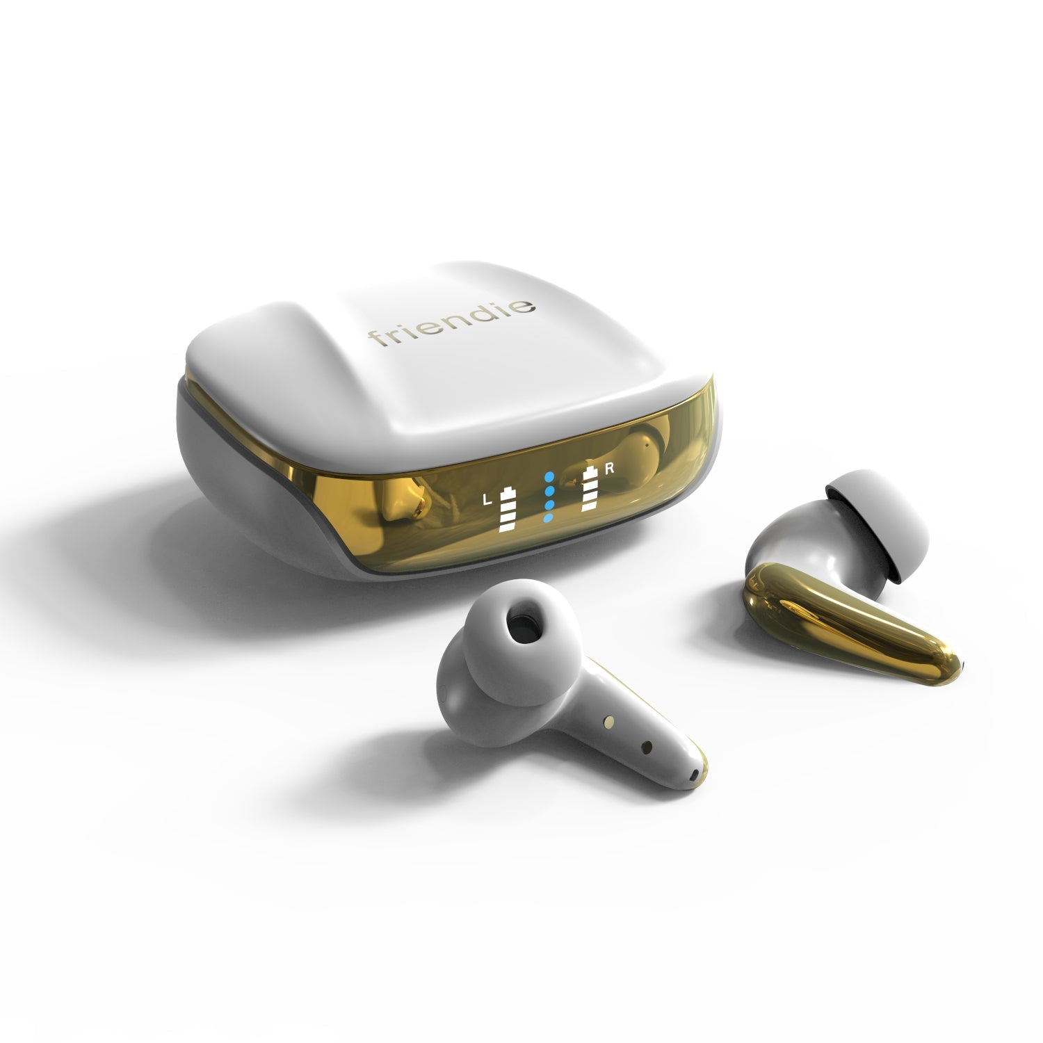 AIR Focus ANC Wireless Earbuds — Pearl White & Gold