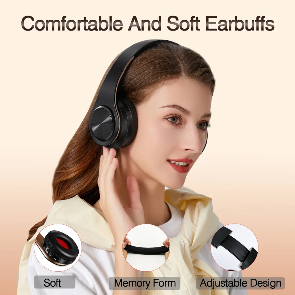 Wireless Bluetooth Headphones — Gold