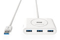 USB 3.0 4-Port Hub with 1M Cable — White