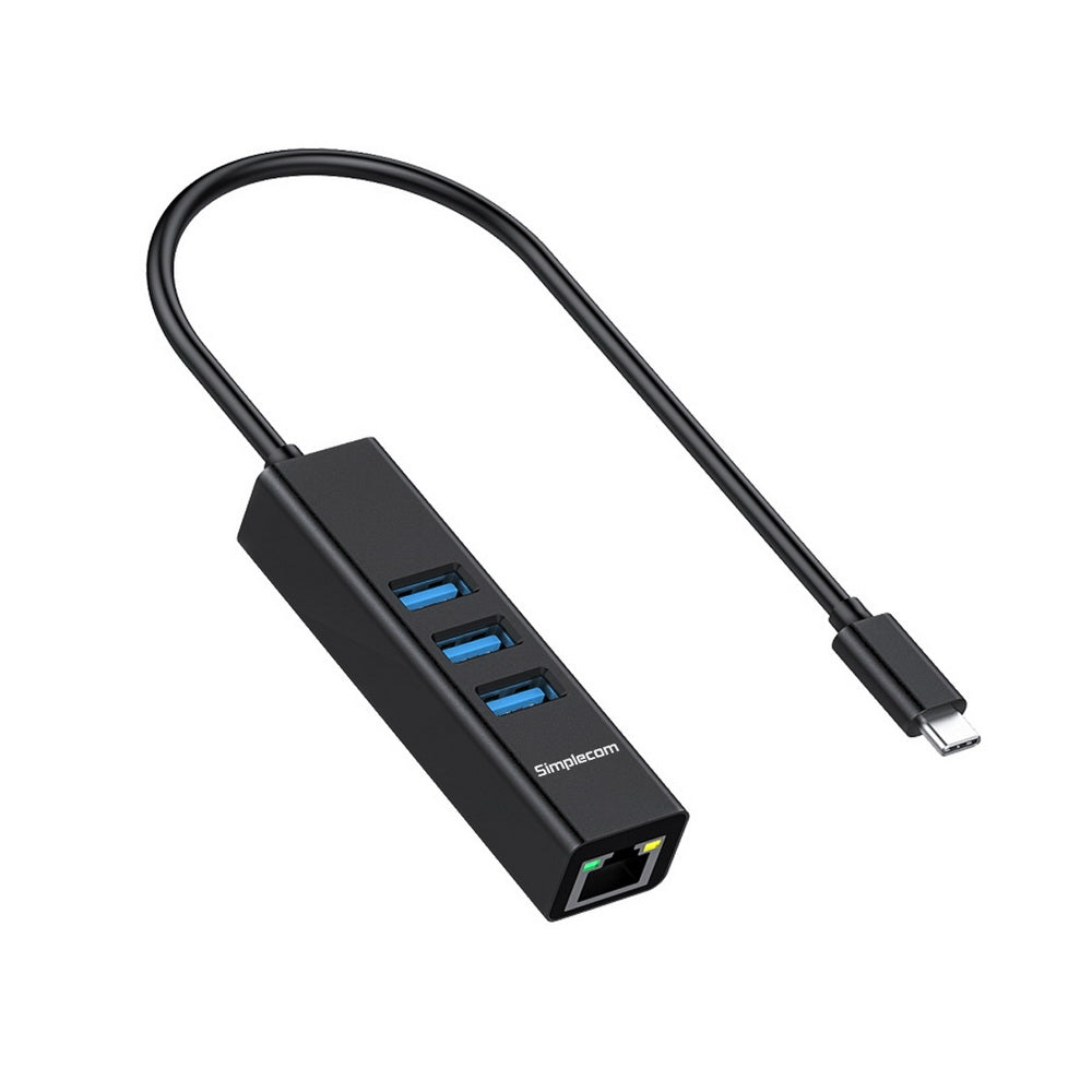 USB-C to 3-Port USB Hub with Gigabit Ethernet Adapter