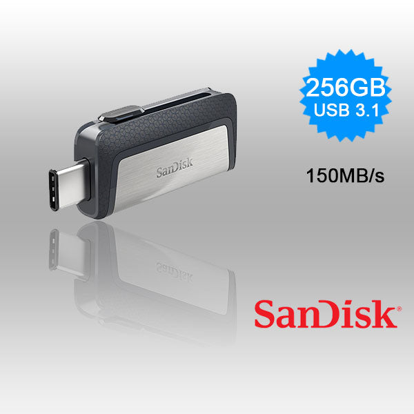 SanDisk 256GB Dual USB 3.1 Type-C Flash Drive