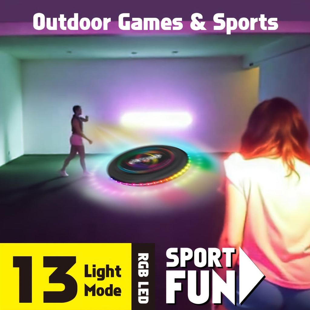 Light-Up Flying Disc — USB Rechargeable with 13 LED Modes